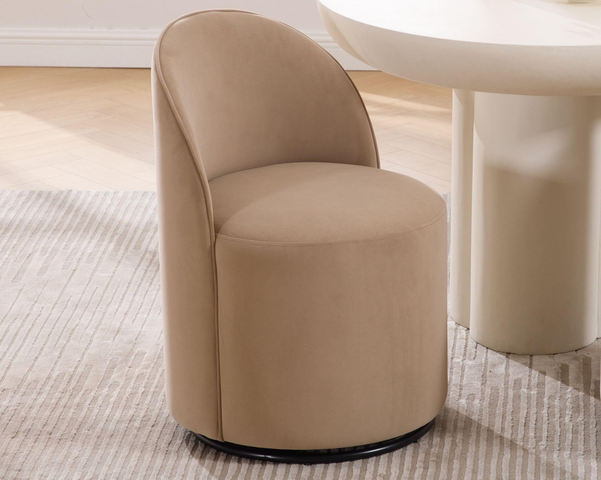 VESCASA 360° Swivel Upholstered Barrel Dining Chair 1PCS - X299