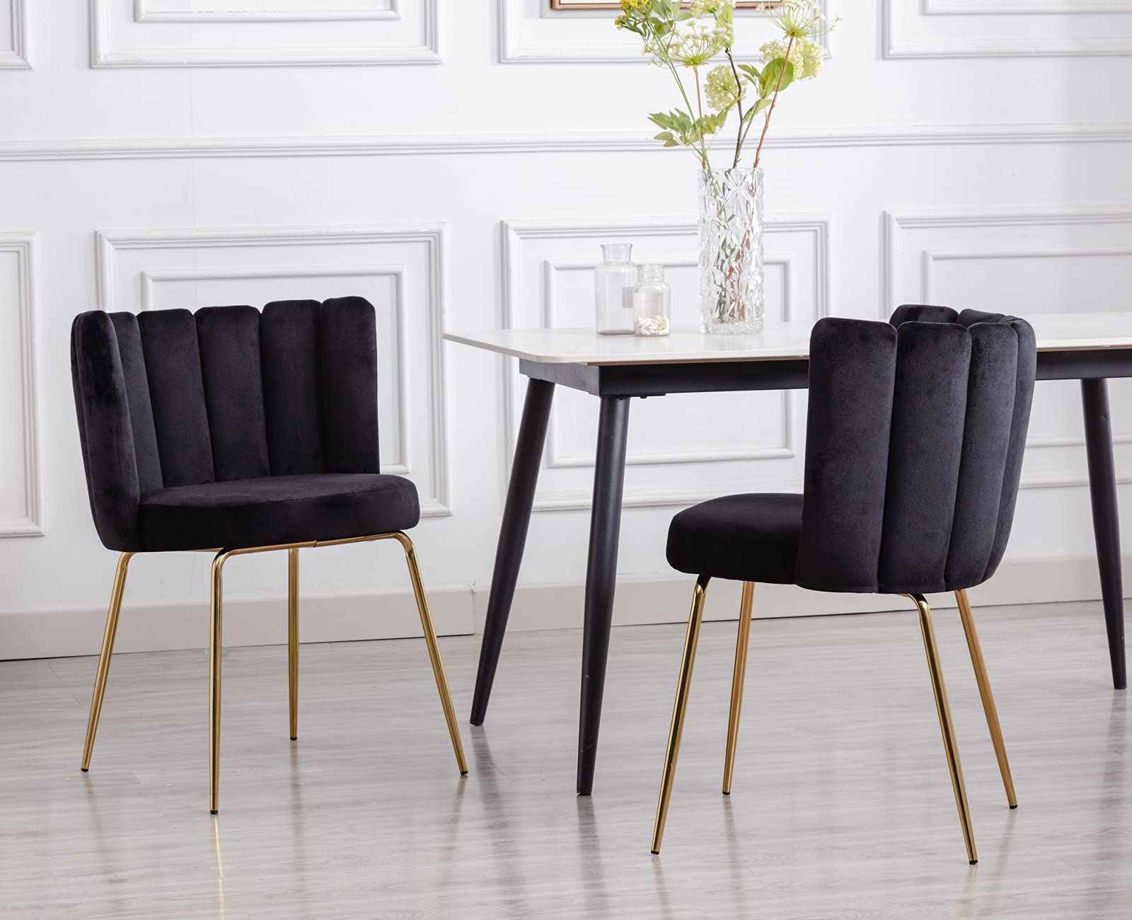 Janoray Modern Velvet Dining Chairs Accent Chair Set of 2