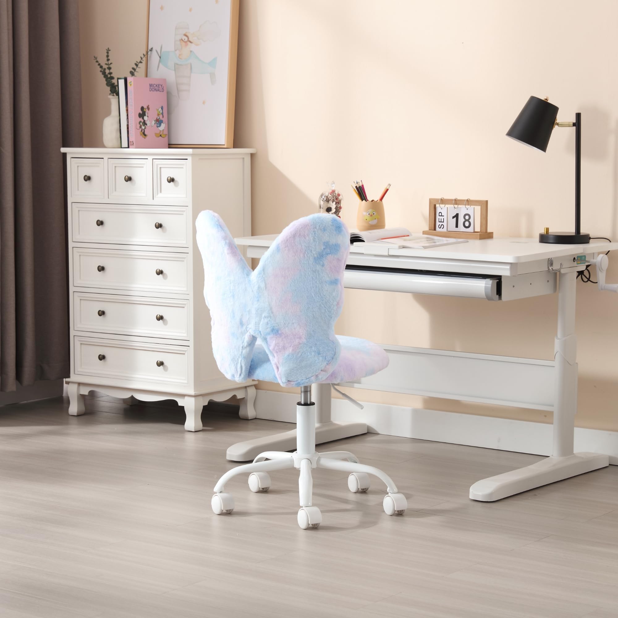 Kmax Butterfly Colorful Swivel Chair Kids Desk Chair 1 Piece