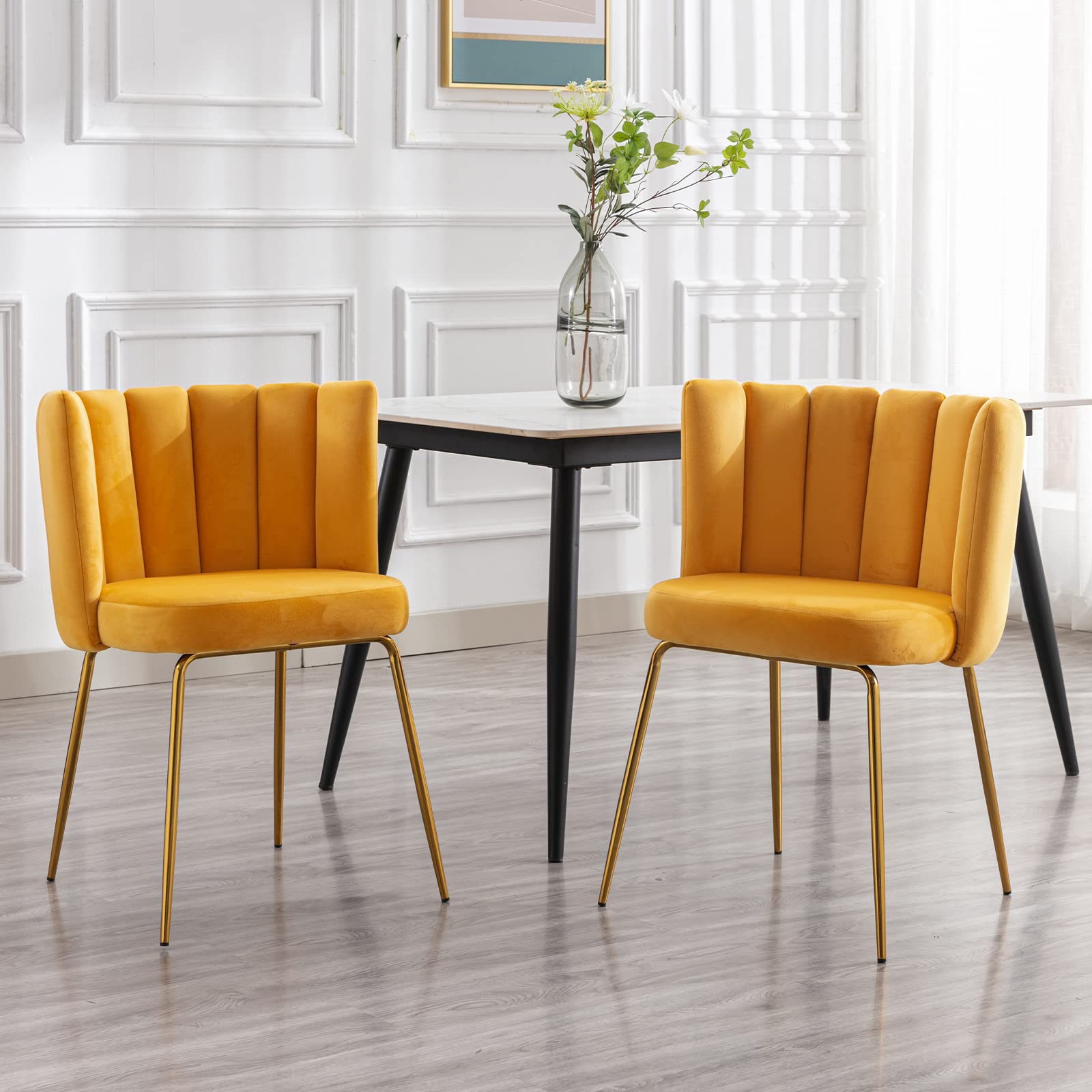 Janoray Modern Velvet Dining Chairs Accent Chair Set of 2