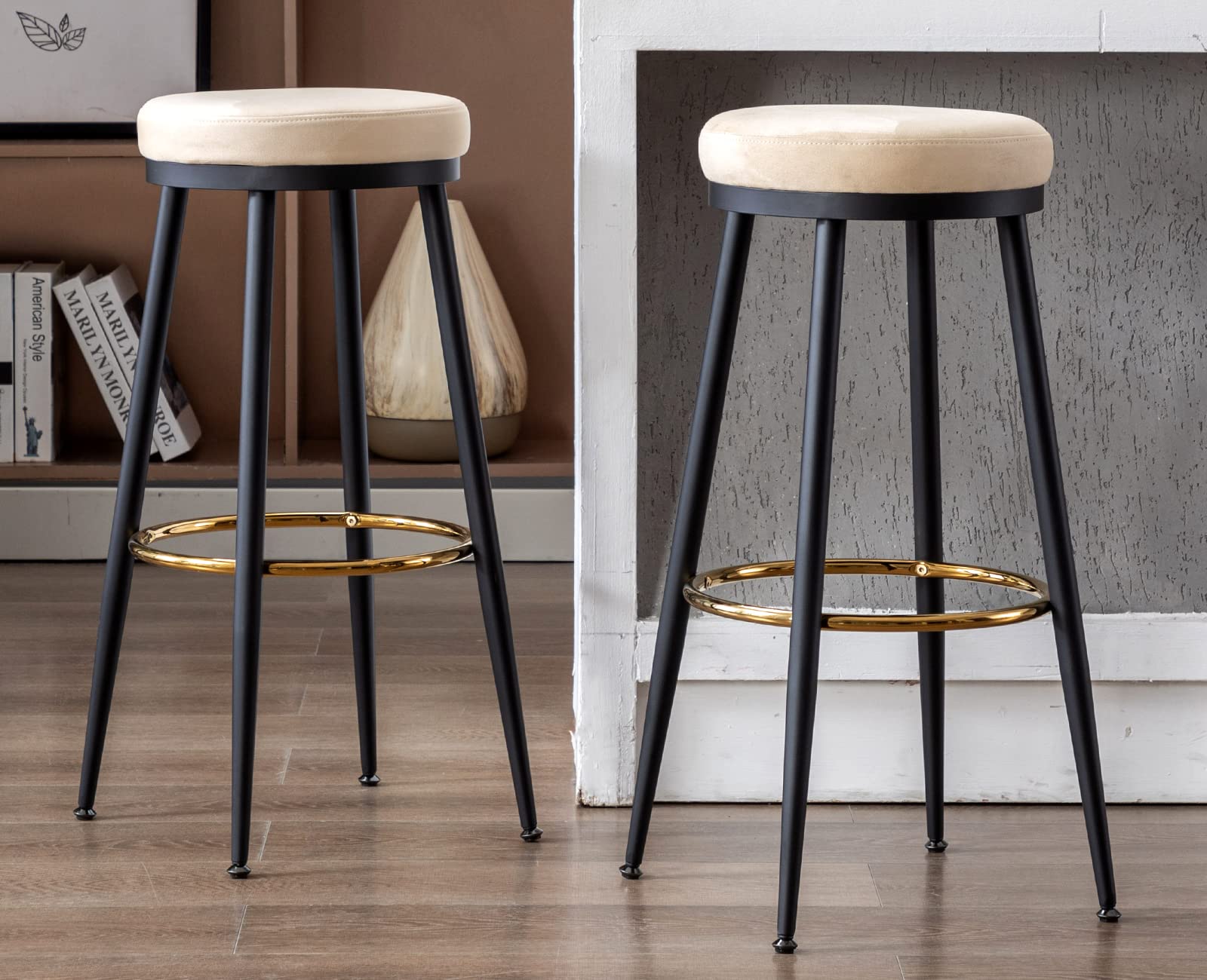 Kmax 30 Inch Modern Metal Bar Stools Set of 2 - 19618