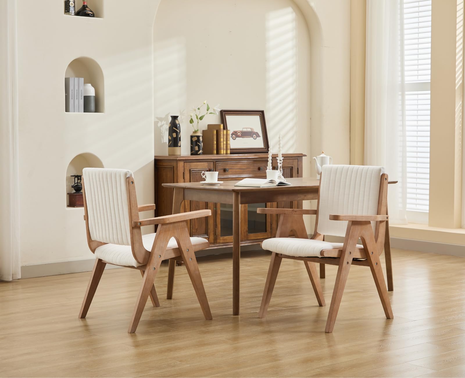 CIMOTA Farmhouse Dining Side Chairs with Arms - 10032