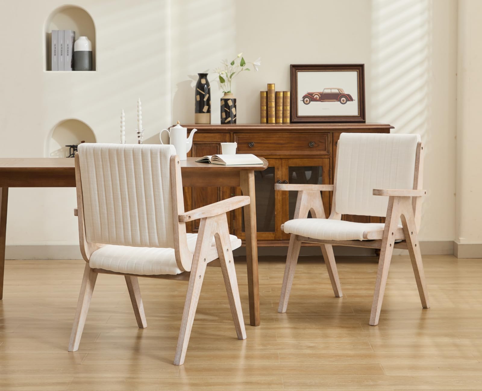 CIMOTA Farmhouse Dining Side Chairs with Arms - 10032