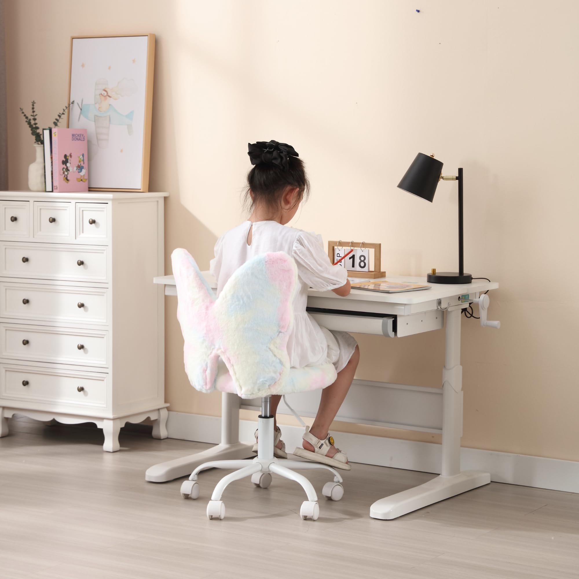 Kmax Butterfly Colorful Swivel Chair Kids Desk Chair 1 Piece