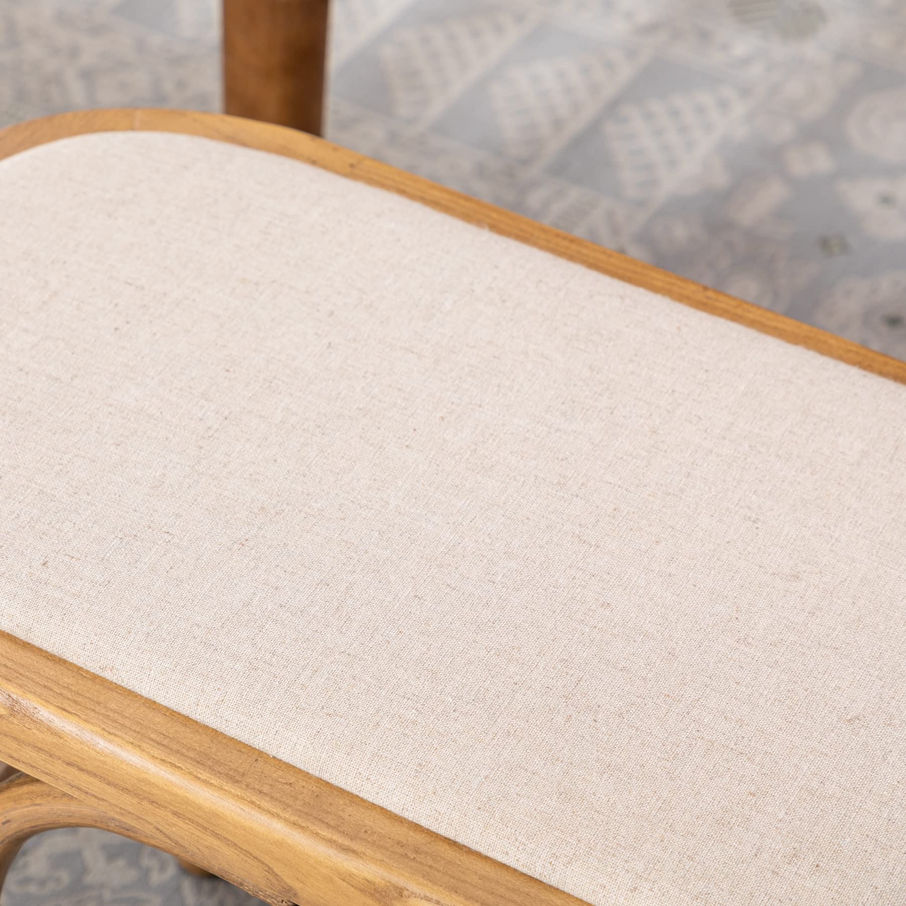 Janoray Wood Dining Bench with Padded Seat for Entryway - 1972