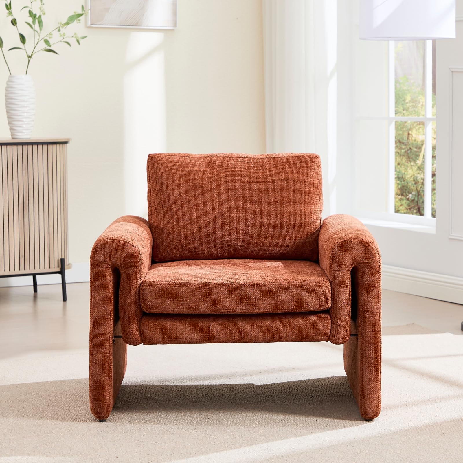 ROCITY Modern Chenille Upholstered Accent Armchairs 1 PCS - 7103