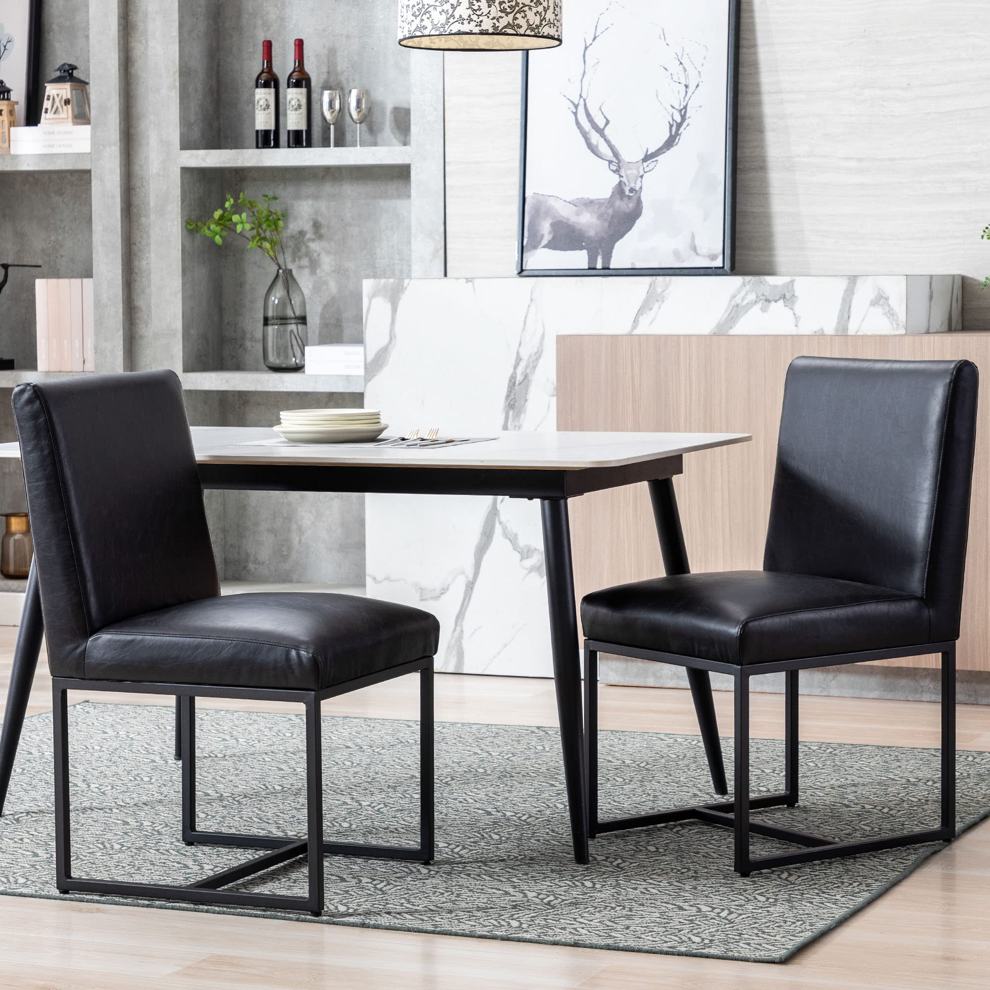 VESCASA Mid Century Modern Upholstered Dining Chairs Set of 2 - 1488