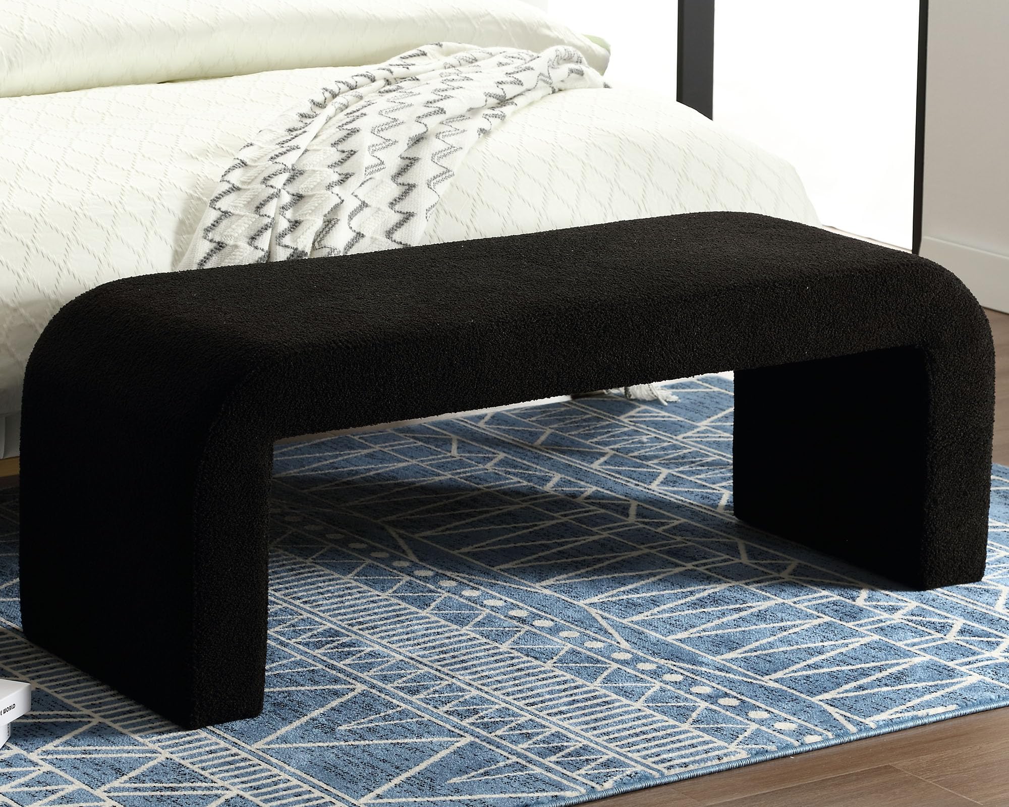 VESCASA 49.5" W Sherpa Bench for Hallway - 2514