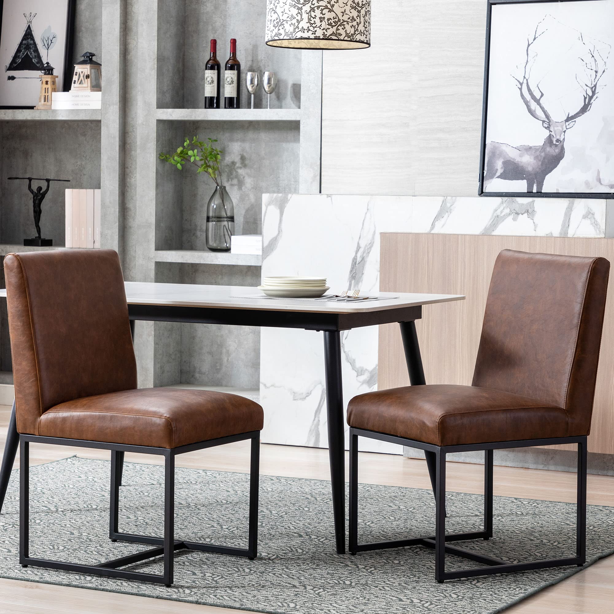 VESCASA Mid Century Modern Upholstered Dining Chairs Set of 2 - 1488