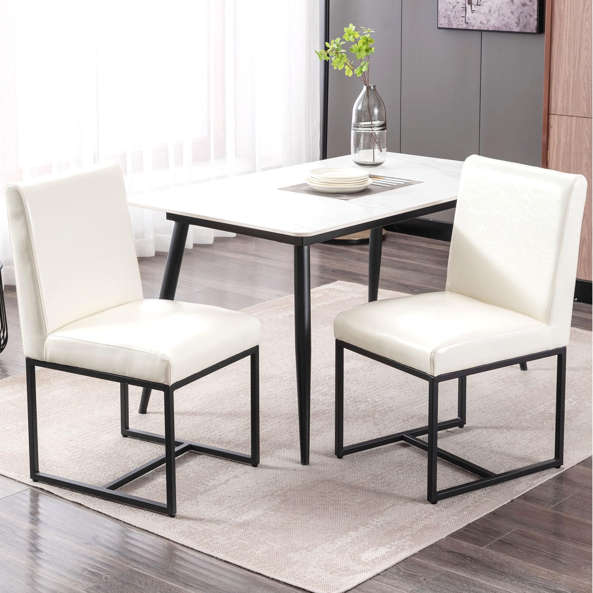 VESCASA Mid Century Modern Upholstered Dining Chairs Set of 2 - 1488