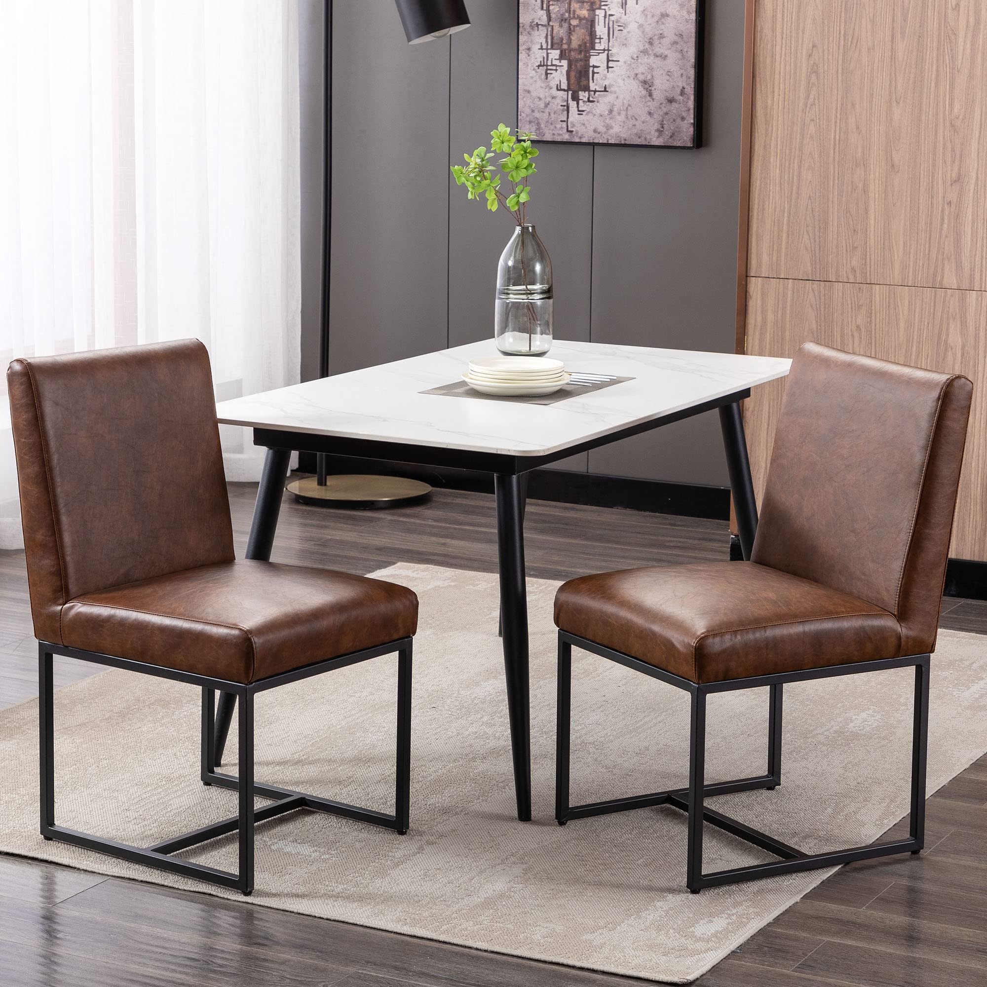 VESCASA Mid Century Modern Upholstered Dining Chairs Set of 2 - 1488