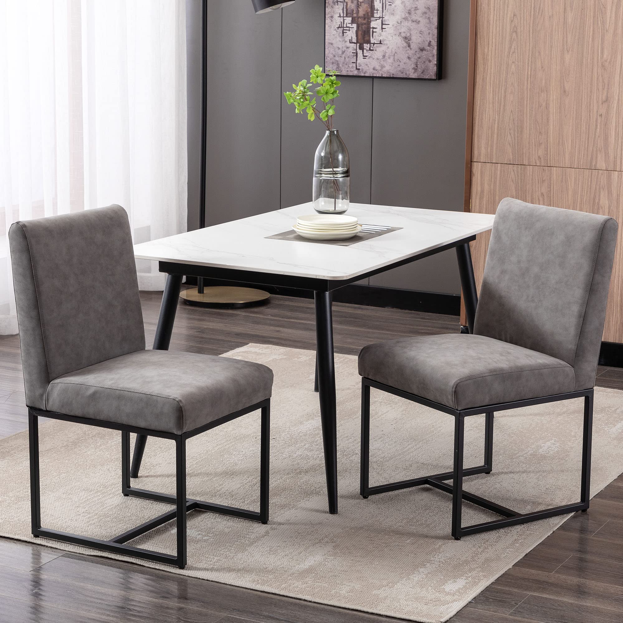 VESCASA Mid Century Modern Upholstered Dining Chairs Set of 2 - 1488