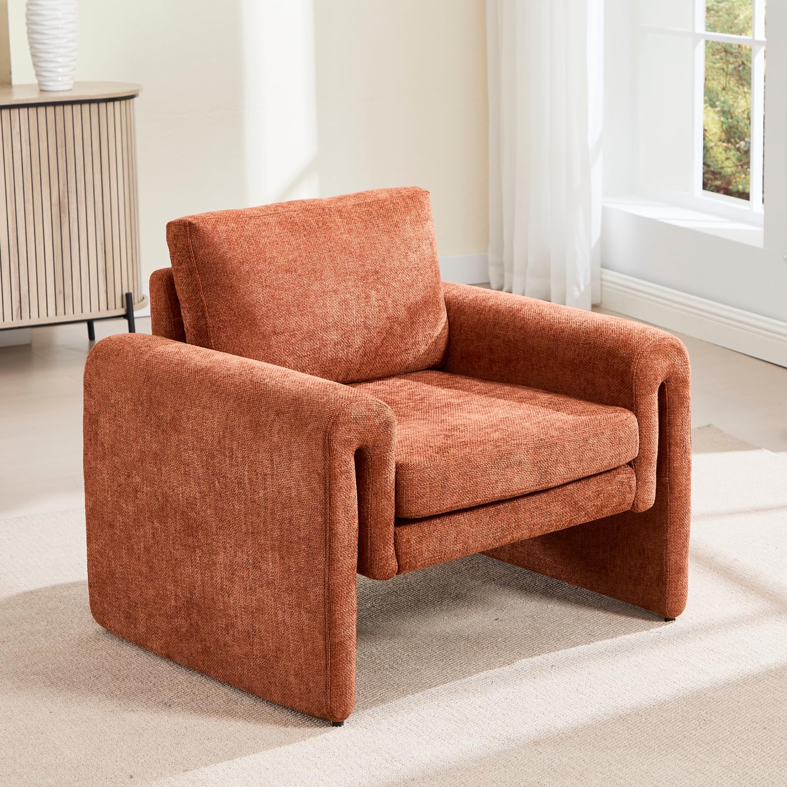 ROCITY Modern Chenille Upholstered Accent Armchairs 1 PCS - 7103