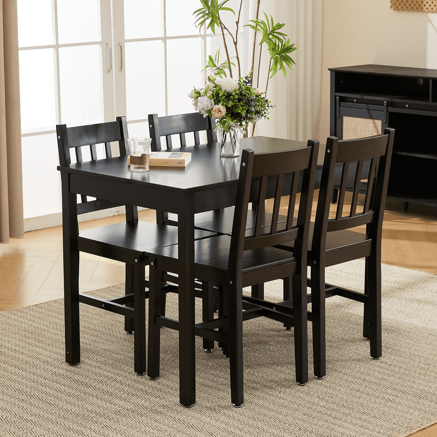 Chairus Solid Wood Dining Table and Chairs Set