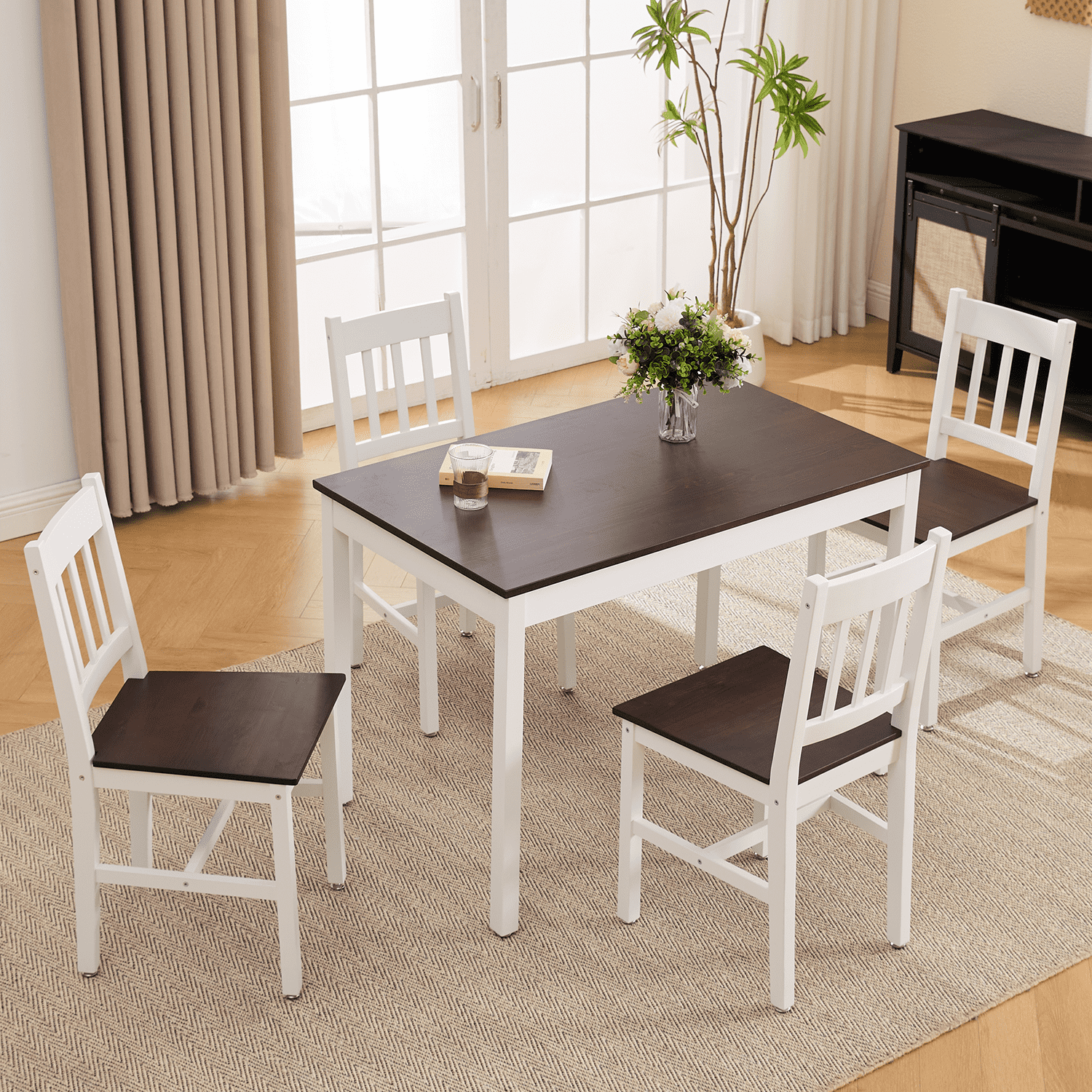 Chairus Solid Wood Dining Table and Chairs Set