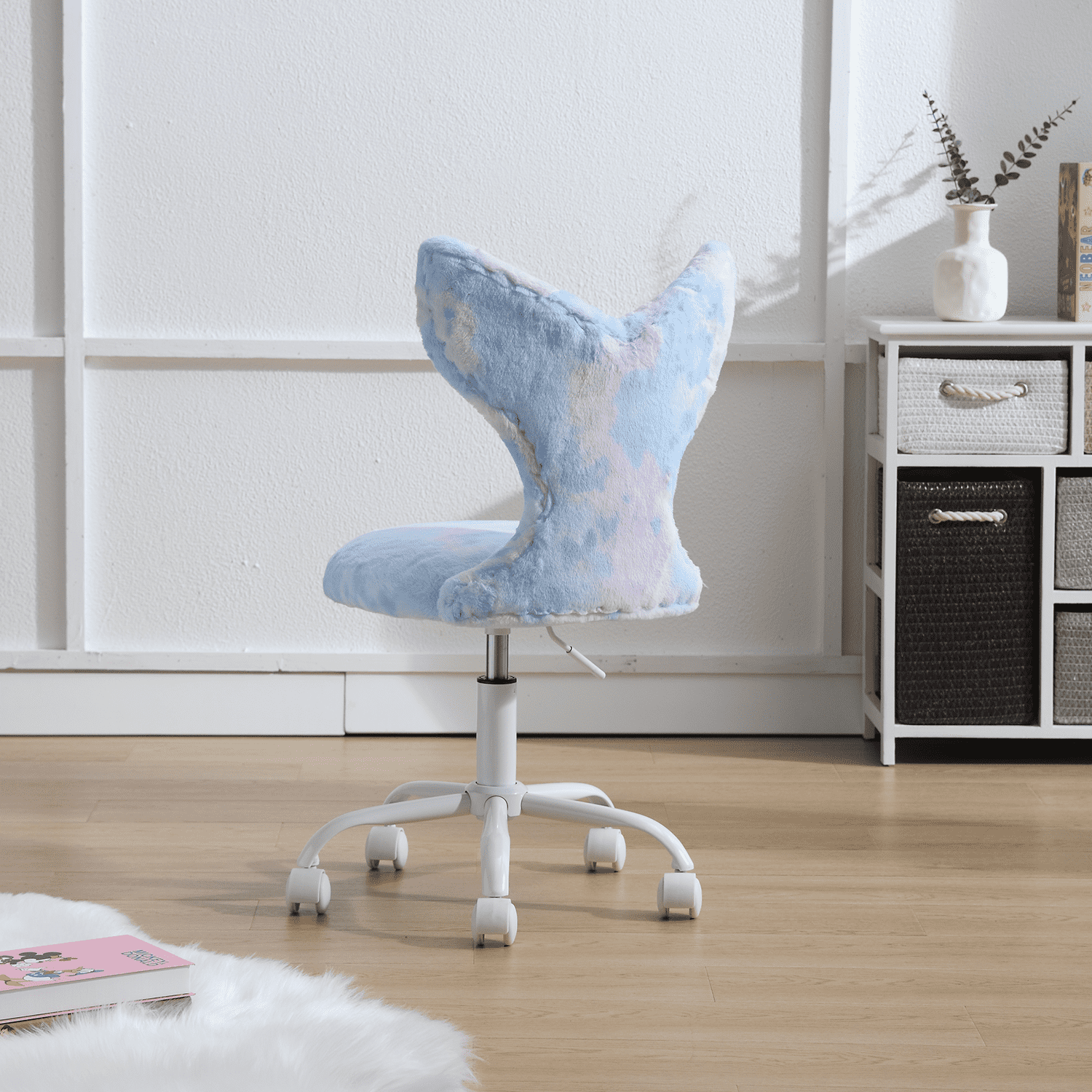 ZH4YOU Adjustable Swivel Mermaid Back Cute Kids Desk Chair 1 Piece - 1722