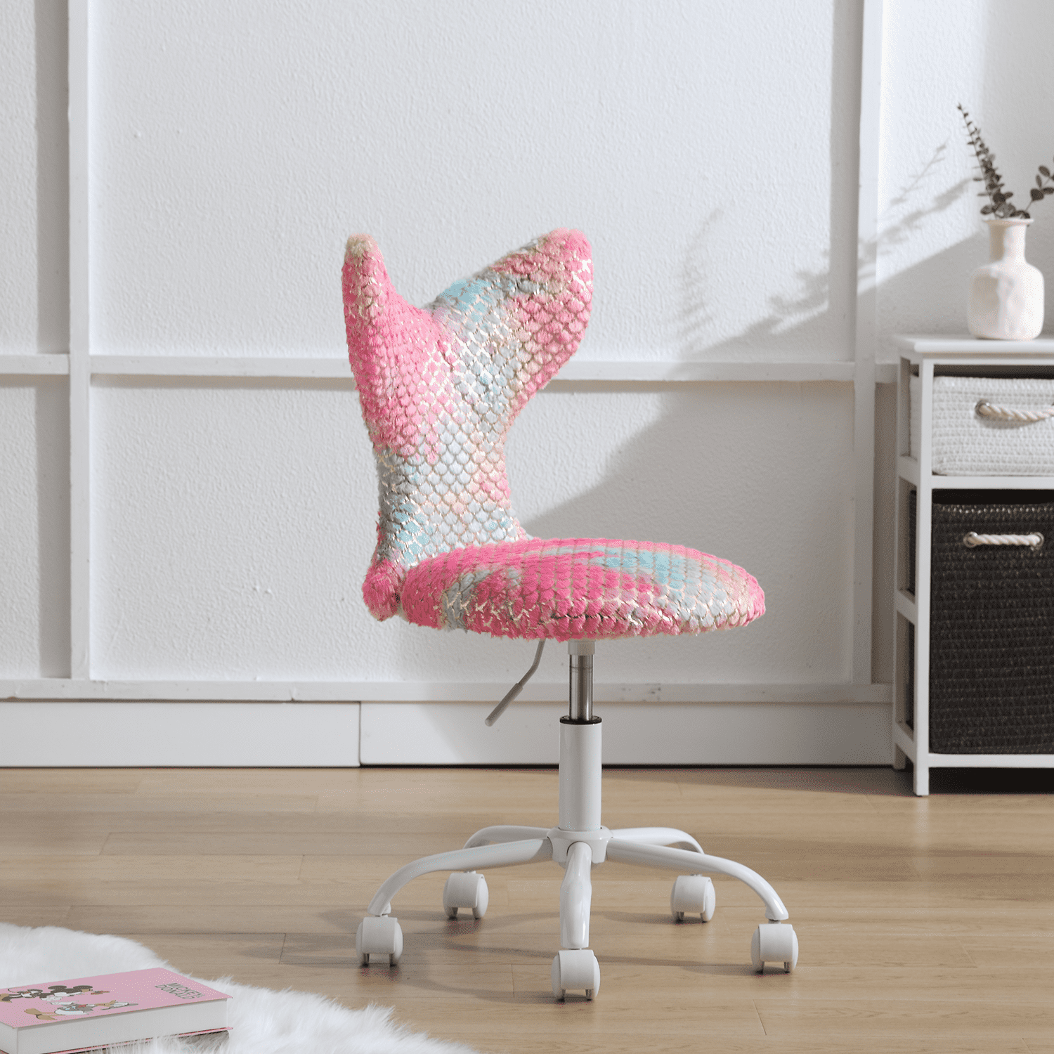 ZH4YOU Adjustable Swivel Mermaid Back Cute Kids Desk Chair 1 Piece - 1722