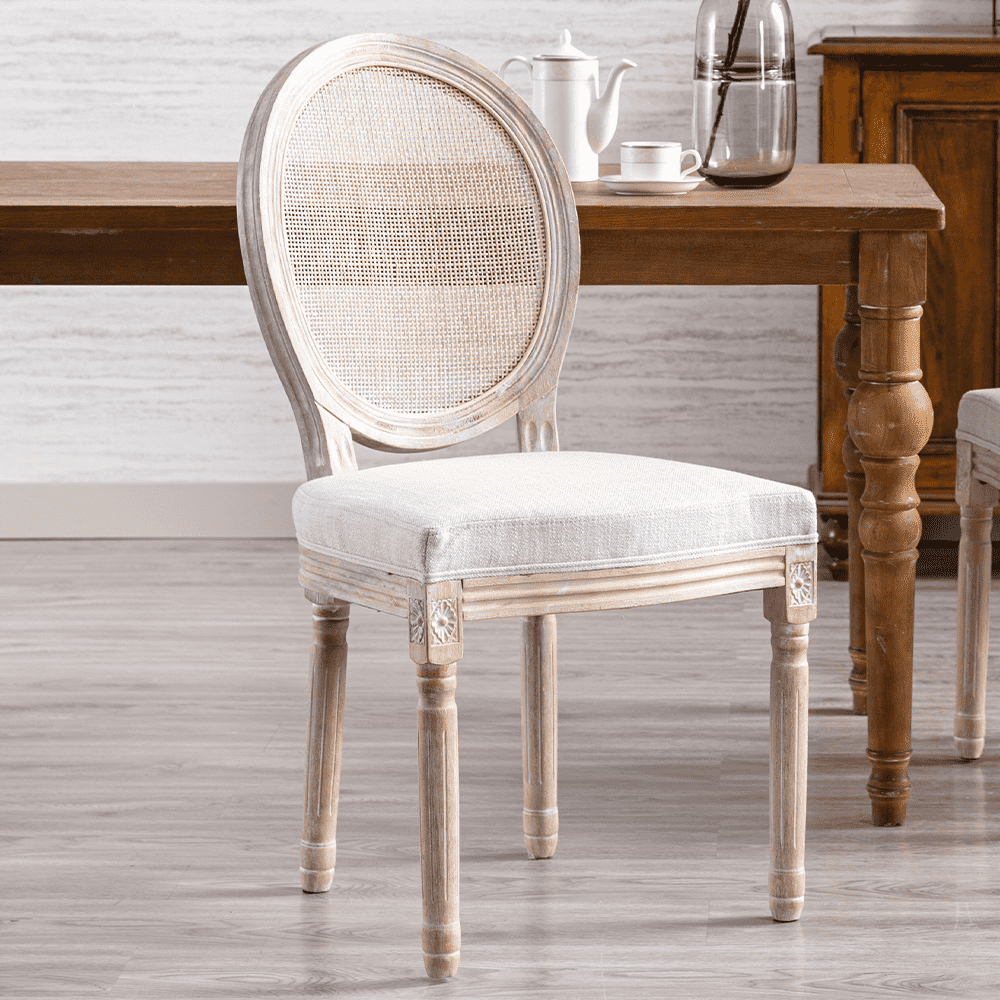 Chairus French Rattan Dining Chairs Set of 2