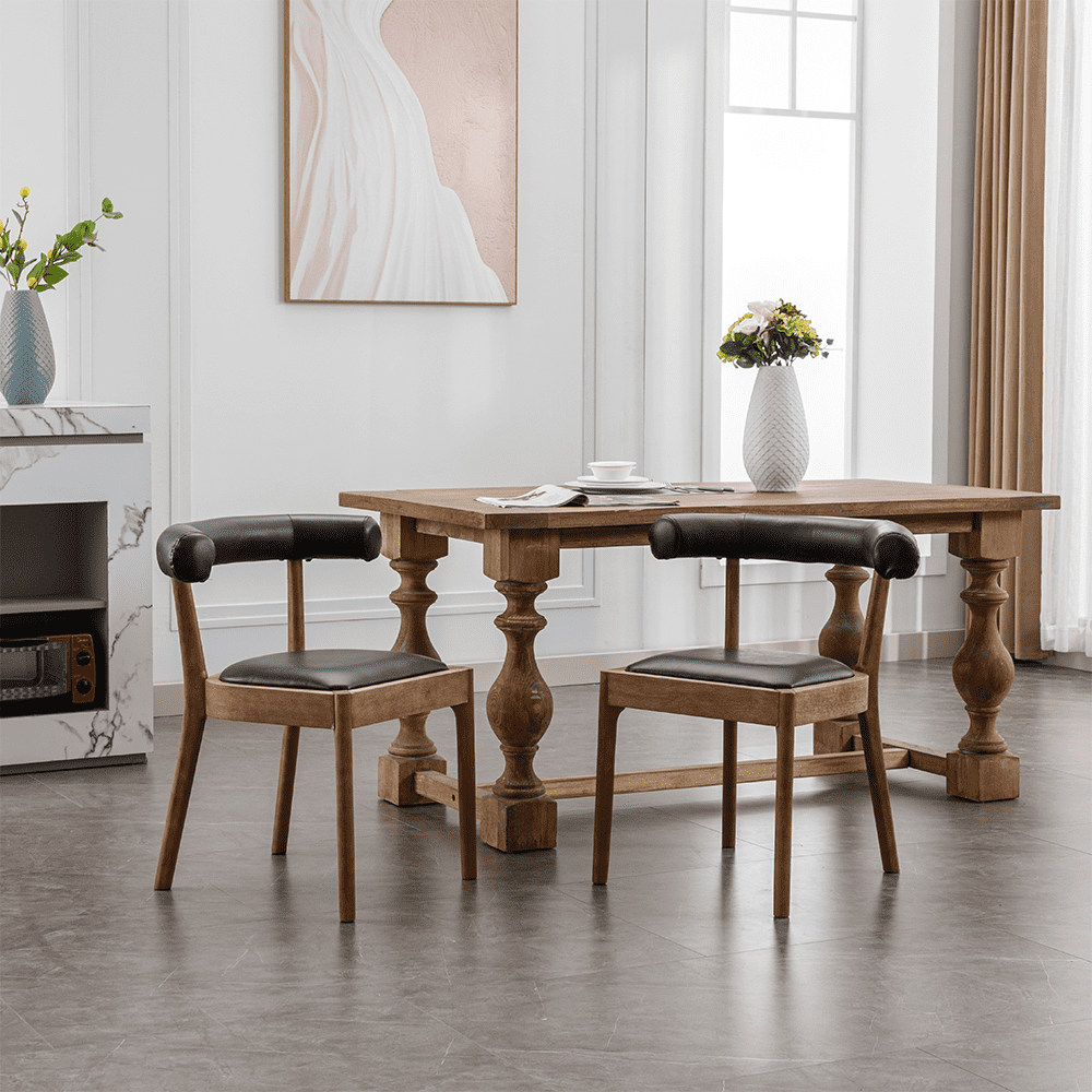 CIMOTA Curved Farmhouse Kitchen Chair Set of 2 - 1929