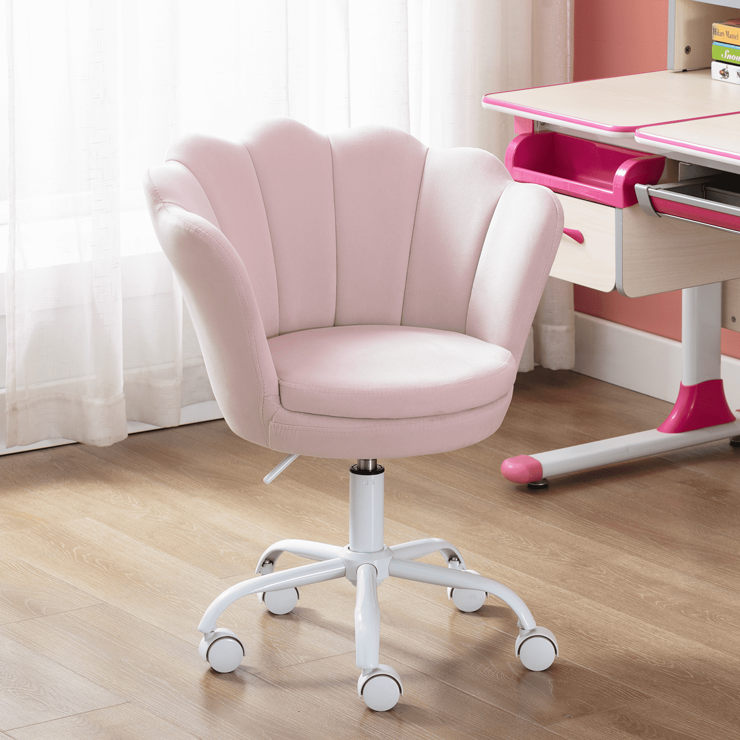 CIMOTA Adjustable Cute Kids Desk Chair Velvet Bedroom Chair 1 PCS - 1342