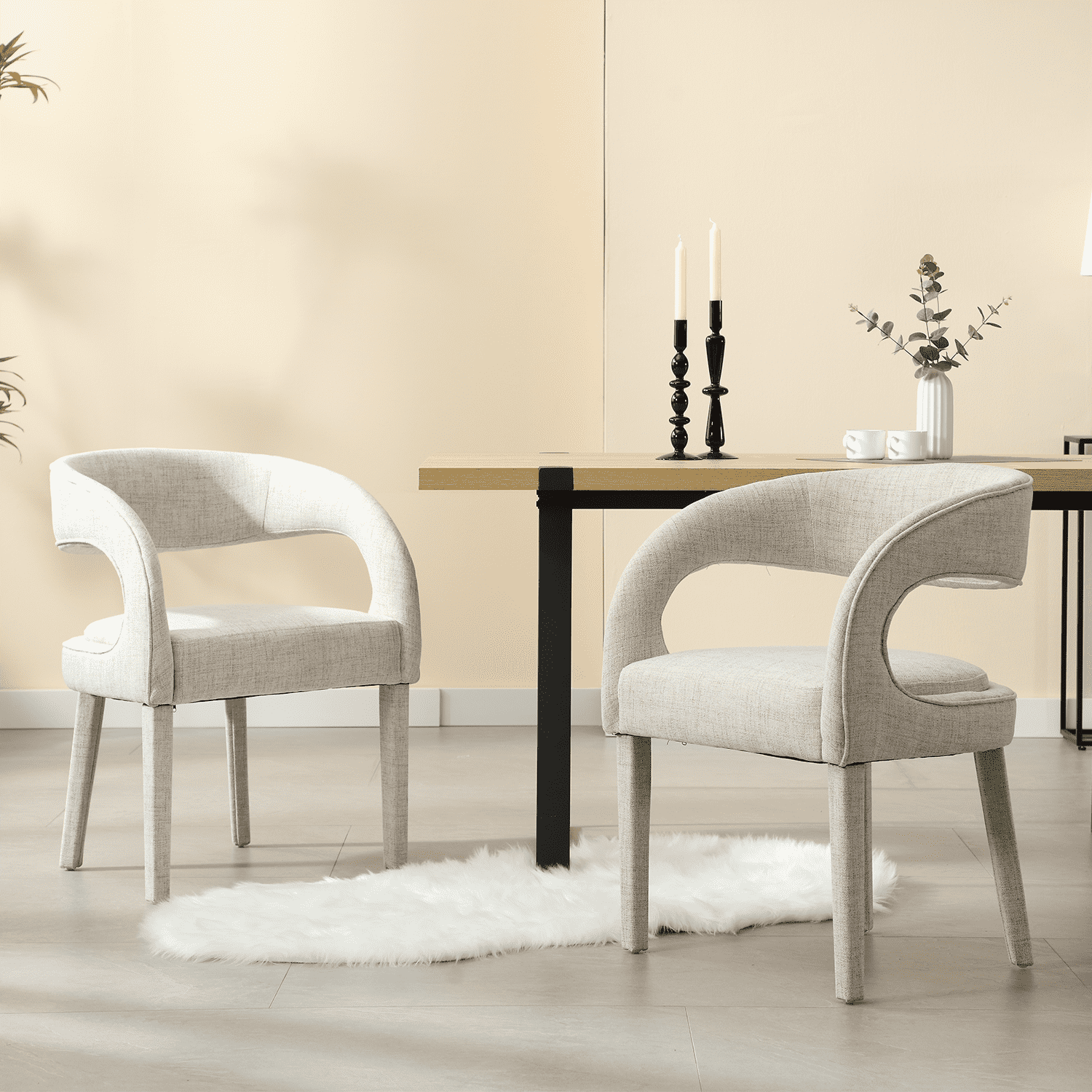 CIMOTA Modern Upholstered Dining Chairs Accent Chairs Set of 2 - 1944